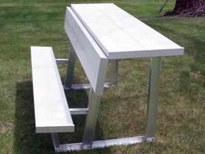 bench with shelf